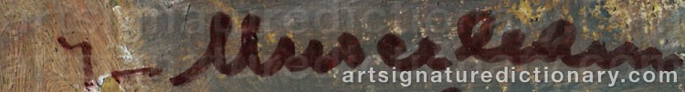 Authentic signature by Ion MUSCELEANU on artwork