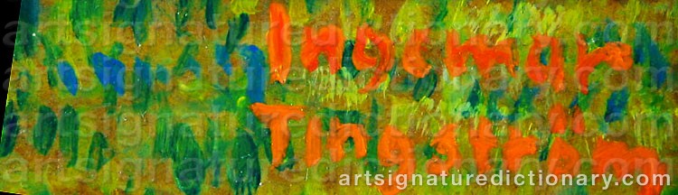 Authentic signature by Ingemar TINGSTRÖM on  artwork
