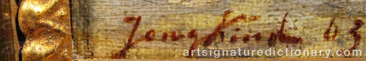 Authentic signature by Johan Barthold JONGKIND on artwork