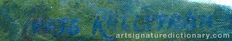 Authentic signature by Mats KÄLLSTRÖM on artwork