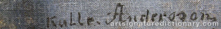 Signature by Karl ‘Xylografen’ ANDERSSON