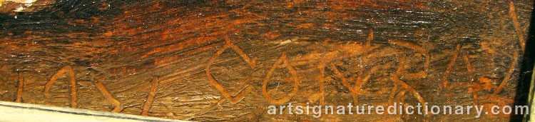 Authentic signature by Conrad Jean Théodore CONRAD-KICKERT on  artwork