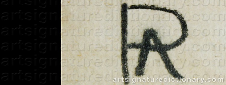Authentic signature by Aleksandr Michailovich RODCHENKO on artwork