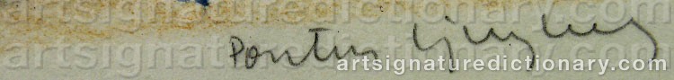 Authentic signature by Pontus LJUNGBERG on  artwork