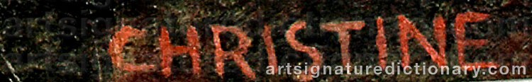 Authentic signature by Christine BOUMEESTER on artwork