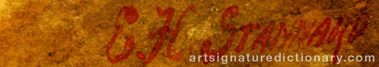 Authentic signature by Eloise Harriet STANNARD on  artwork