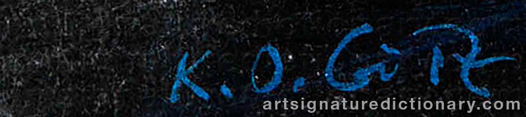 Authentic signature by Karl Otto GÖTZ on artwork