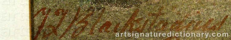 Signature by Johan Zacharias BLACKSTADIUS