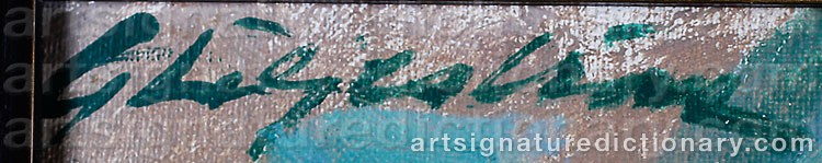 Authentic signature by Gösta LILJESTRÖM on  artwork
