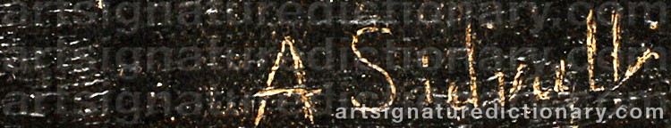 Authentic signature by Amada SIDVALL on Painting/Watercolour artwork