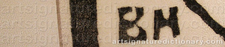 Signature by Bror HJORTH