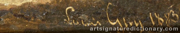 Authentic signature by Louis GUY on  artwork