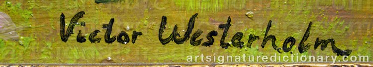 Forged signature of Victor WESTERHOLM