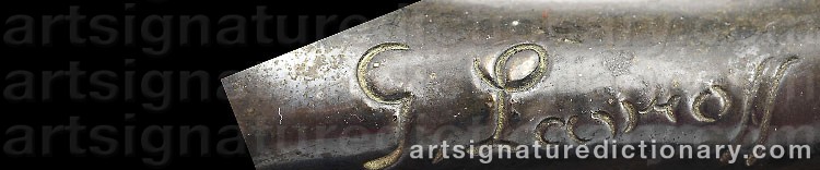 Authentic signature by Georgij Dmitrievic LAVROV on  artwork