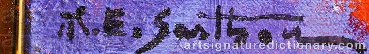 Authentic signature by Maurice Elie SARTHOU on artwork