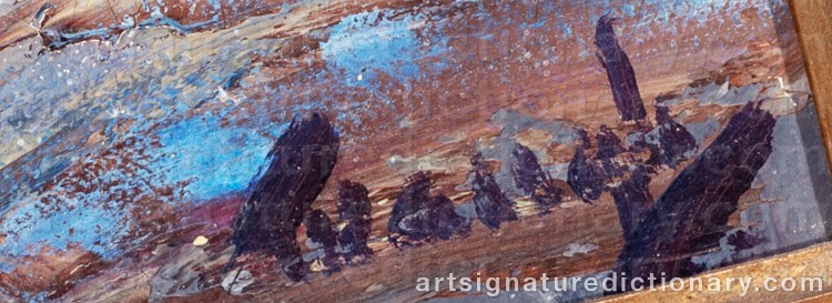 Authentic signature by Frederick Judd WAUGH on Painting/Watercolour artwork
