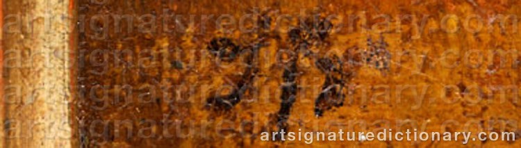 Authentic signature by Frank BUCHSER on  artwork