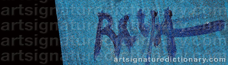 Authentic signature by Alain RAYA-SORKINE on artwork