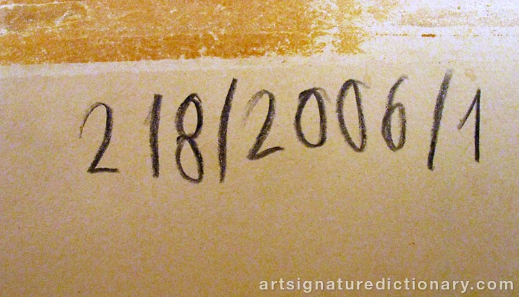 Close-up details showing Oskar KOKOSCHKA signature forgery characteristics