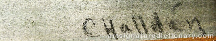 Authentic signature by C. HALLDÉN on  artwork