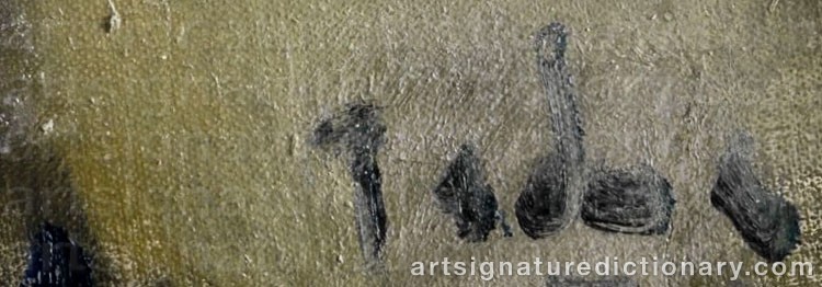 Authentic signature by Paul Mathias PADUA on artwork