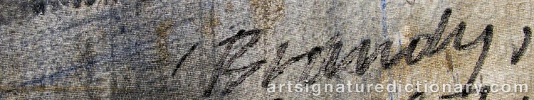 Authentic signature by Robert BRANDY on Painting/Watercolour artwork