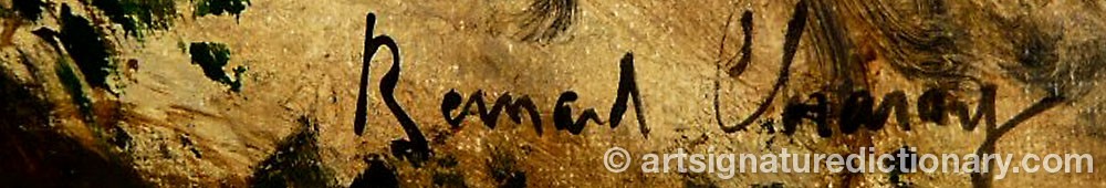 Authentic signature by Bernard CHAROY on  artwork