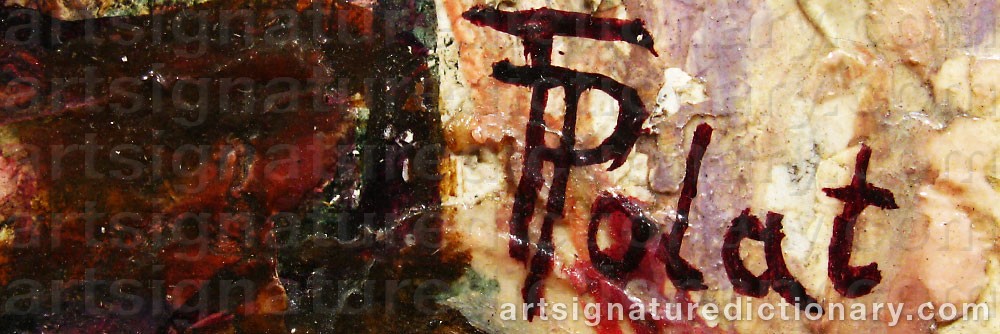 Authentic signature by Tigrane POLAT on  artwork