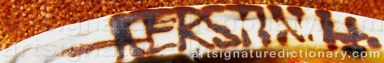Authentic signature by Kerstin HÖRNLUND on artwork