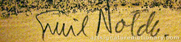 Signature by Emil NOLDE