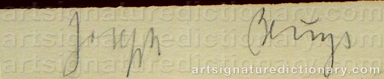 Signature by Joseph BEUYS