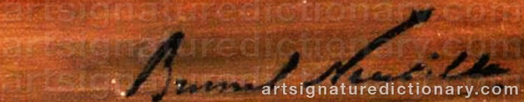 Authentic signature by Bernard NEUVILLE on  artwork