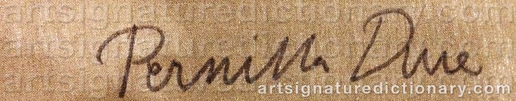 Authentic signature by Pernilla DURE on Painting/Watercolour artwork