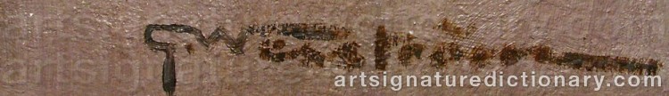 Authentic signature by Gösta WESSTRÖM on artwork
