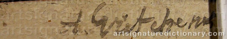 Signature by Alexis Vasilievich GRITCHENKO