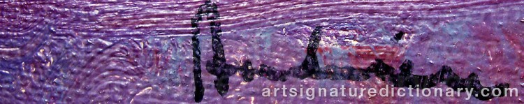 Authentic signature by Mogens Sigurd ANDERSEN on  artwork