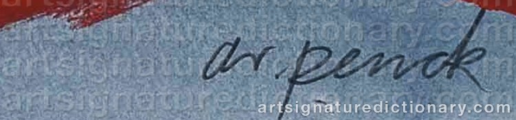 Signature by Alberech Ralf Winckler ‘A. R.’ PENCK