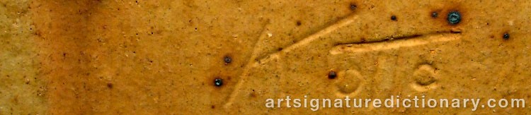 Authentic signature by Karl-Otto ‘Kotto’ JOHANSEN on  artwork