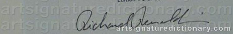 Authentic signature by Richard RENALDI on  artwork