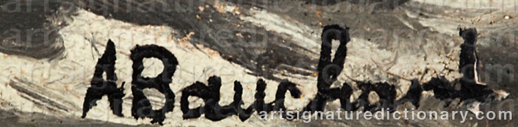 Authentic signature by André BAUCHANT on Painting/Watercolour artwork
