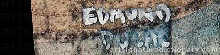 Authentic signature by Edmund DULAC on  artwork