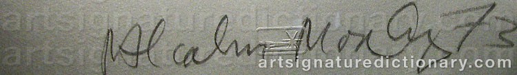 Signature by Malcolm MORLEY