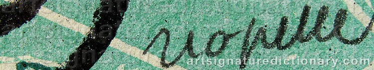 Signature by Jean-Paul RIOPELLE
