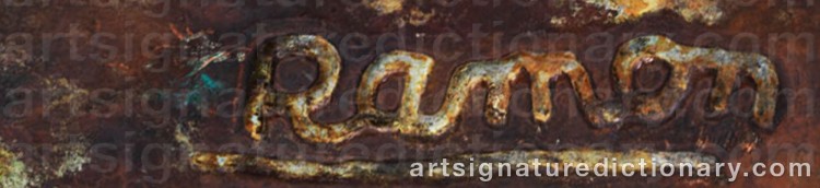 Authentic signature by Gérard RAMON on Sculpture artwork