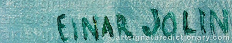 Signature by Einar JOLIN