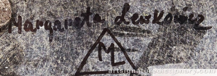 Authentic signature by Margareta LEWKOWICZ on Sculpture artwork