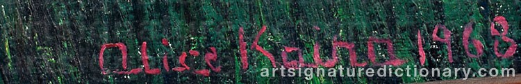 Signature by Alice KAIRA