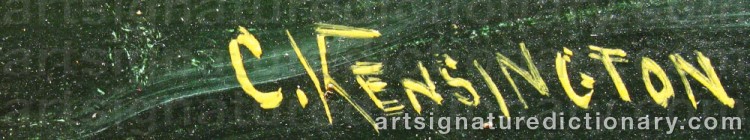 Authentic signature by C. KENSINGTON on artwork