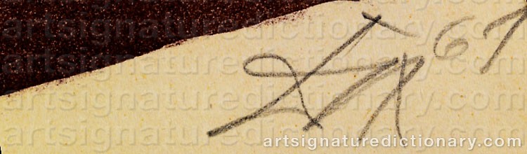Authentic signature by Otto DIX on artwork