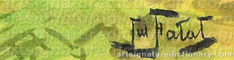 Authentic signature by Julian FALAT on Painting/Watercolour artwork